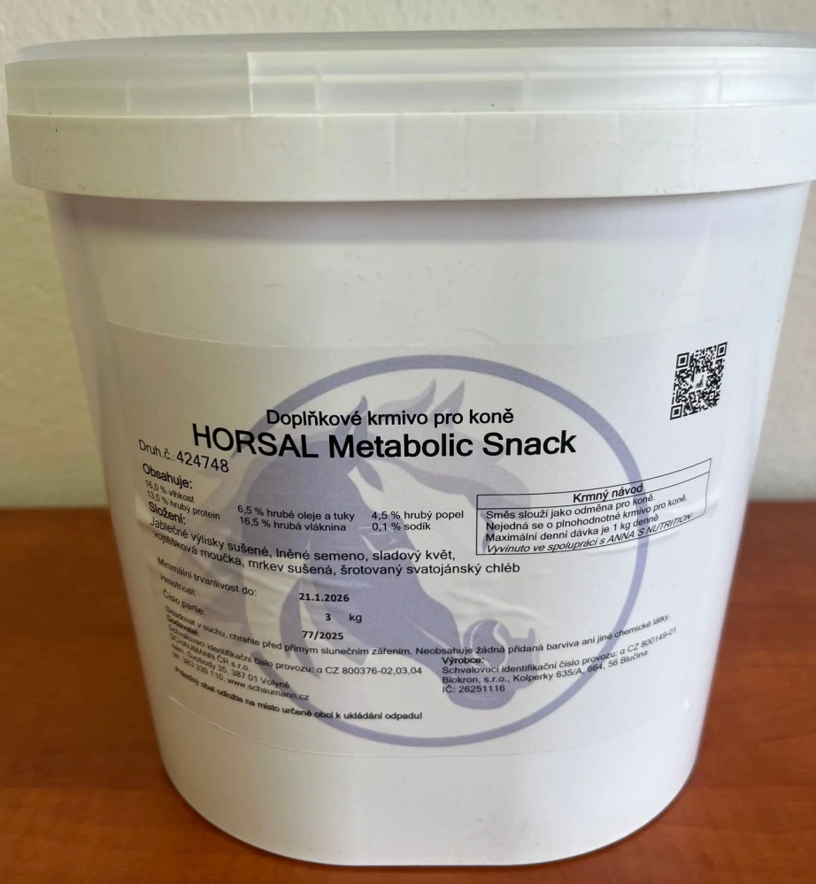 HORSAL Metabolic Snack 3 kg kbelík